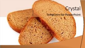  Presentation with bread - Colorful PPT layouts enhanced with bread isolated on white backdrop and a yellow colored foreground