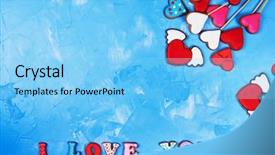  Presentation with marriage - PPT layouts featuring bread love shape - gingerbreads for valentines day background and a light blue colored foreground