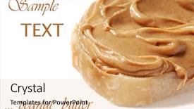  Presentation with peanut butter - PPT theme featuring bread macro on white background background and a lemonade colored foreground