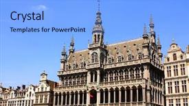  Presentation with brussels - Cool new PPT theme with bread on grand place backdrop and a  colored foreground