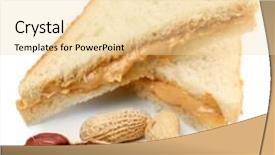  Presentation with peanut butter - Presentation theme having bread slice with creamy peanut background and a  colored foreground