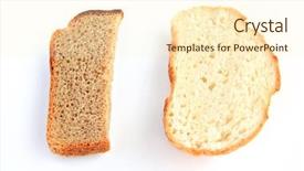  Presentation with bread - Cool new presentation with bread staling - zwieback on white background backdrop and a  colored foreground