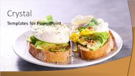  Presentation with avocado - Slide deck enhanced with bread-toast-with-avocado background and a sky blue colored foreground