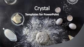  Presentation with top view of amazon river - Presentation enhanced with bread water - dough on black table background and a dark gray colored foreground