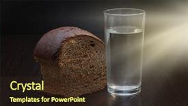  Presentation with water sun - PPT theme with bread water and sun beam background and a tawny brown colored foreground