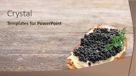  Presentation with caviar - Cool new PPT theme with bread-with-black-caviar backdrop and a lemonade colored foreground