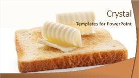  Presentation with butter - Slide set featuring bread with butter curl background and a cream colored foreground