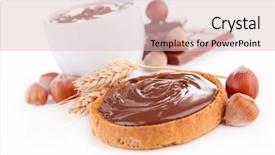  Presentation with spread - PPT layouts enhanced with bread with chocolate spread background and a lemonade colored foreground