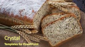  Presentation with nigella - PPT theme enhanced with bread with nigella sativa seed background and a tawny brown colored foreground
