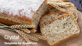  Presentation with nigella sativa seed - Slides with bread with nigella sativa seed background and a coral colored foreground