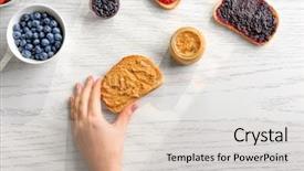  Presentation with peanut butter - Cool new slide deck with bread with peanut butter backdrop and a lemonade colored foreground