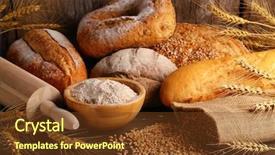  Presentation with bread life - Beautiful slides featuring bread with wheat grains backdrop and a tawny brown colored foreground