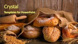 Presentation with grains - Slides having bread with wheat grains background and a tawny brown colored foreground