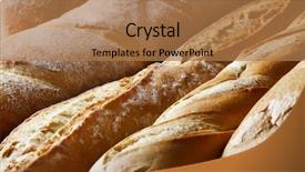 Presentation with bread - Presentation theme enhanced with bread background and a coral colored foreground