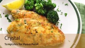  Presentation with chicken little chicks - Colorful slides enhanced with breaded and herbed chicken breast backdrop and a  colored foreground