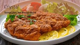  Presentation with cabbage - PPT layouts having breaded-fried-pork-chop background and a  colored foreground