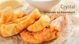  Presentation with ring food - PPT layouts featuring breaded-fried-squid-rings background and a lemonade colored foreground