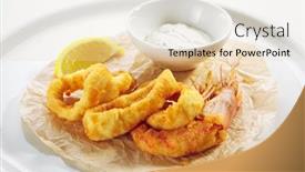  Presentation with ring food - Slide deck enhanced with breaded-fried-squid-rings background and a lemonade colored foreground