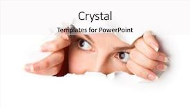  Presentation with eye glasses looking at world - Presentation theme enhanced with break - eye looking through hole isolated background and a white colored foreground