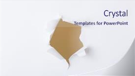  Presentation with torn paper - Beautiful PPT theme featuring break - hole in the paper backdrop and a sky blue colored foreground