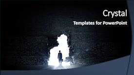  Presentation with gap - Amazing PPT layouts having break - silhouette of businessman standing backdrop and a black colored foreground