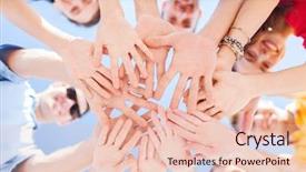  Presentation with success - PPT theme featuring summer break - success and gesture concept background and a lemonade colored foreground