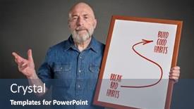  Presentation with personal development - Presentation theme with break-bad-build-good-habits background and a ocean colored foreground