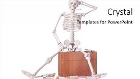  Presentation with cigarettes - Theme having antismoking concept with cigarettes background and a white colored foreground