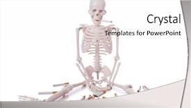  Presentation with cigarettes - Amazing PPT theme having antismoking concept with cigarettes backdrop and a white colored foreground