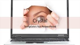  Presentation with eye - Slides featuring break business - eye looking through hole background and a lemonade colored foreground