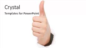  Presentation with paper making - Presentation theme enhanced with break business - woman hand making sign background and a white colored foreground