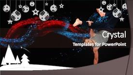  Presentation with agility - PPT theme featuring break dancer showing his agility background and a  colored foreground