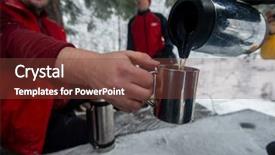  Presentation with high tea - Presentation consisting of break for drinking tea background and a tawny brown colored foreground