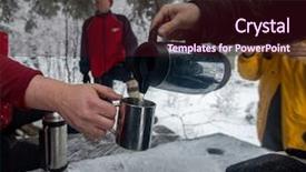  Presentation with high tea - Theme with break for drinking tea background and a wine colored foreground