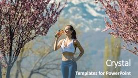  Presentation with running water engineering - Audience pleasing presentation theme consisting of break from running drinking water backdrop and a seafoam green colored foreground