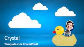  Presentation with work the word in your life - Slides having break riding on plastic duck background and a teal colored foreground