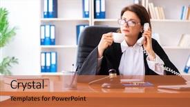  Presentation with middle ages - PPT theme enhanced with middle-aged female doctor working background and a  colored foreground