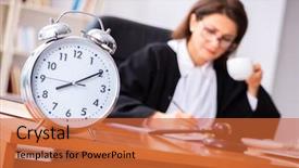  Presentation with aged - Amazing slide set having middle-aged female doctor working backdrop and a red colored foreground