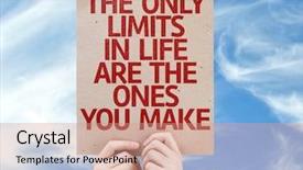  Presentation with limits - Cool new presentation design with say no paper - only limits in life are backdrop and a coral colored foreground