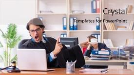  Presentation with working of lung - Slide deck having lawyers working in the office background and a  colored foreground