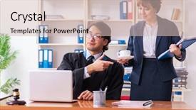  Presentation with working - Presentation with lawyers working in the office background and a  colored foreground