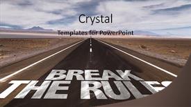  Presentation with desert - Amazing slide set having anarchy - break the rules written backdrop and a light gray colored foreground