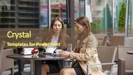  Presentation with women glass ceiling business cartoon - Audience pleasing slides consisting of break together in a coffee backdrop and a tawny brown colored foreground