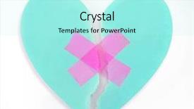  Presentation with broken heart - Slides featuring break up - broken heart fixed up background and a arctic colored foreground