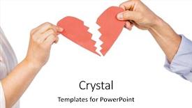  Presentation with broken heart - Audience pleasing presentation theme consisting of break up - couple holding broken heart backdrop and a white colored foreground