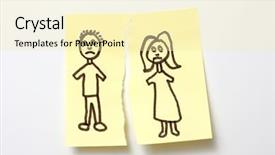  Presentation with divorce - Beautiful PPT theme featuring break up - divorce backdrop and a blonde colored foreground