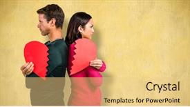  Presentation with back ground hvac - Presentation design featuring break up - serious couple standing back background and a blonde colored foreground