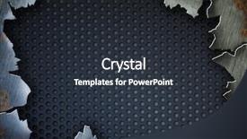  Presentation with cracked - Slides having break walls - cracked metal frame or template background and a tawny brown colored foreground