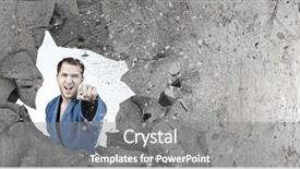  Presentation with kimono - Audience pleasing PPT theme consisting of break walls - man in kimono breaking wall backdrop and a  colored foreground