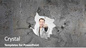  Presentation with kimono - Cool new presentation theme with break walls - man in kimono breaking wall backdrop and a  colored foreground